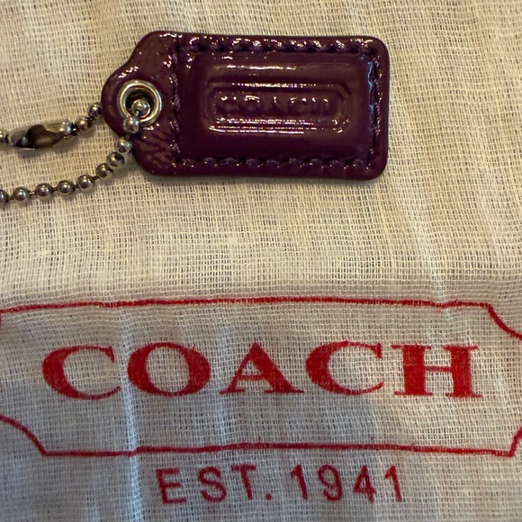 Coach Purple Keychain Tag - Picture 1 of 3